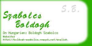 szabolcs boldogh business card